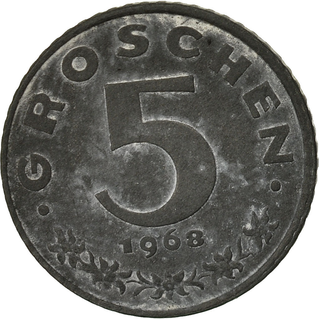 Coin, Austria, 5 Groschen, 1968, EF(40-45), Zinc, KM:2875