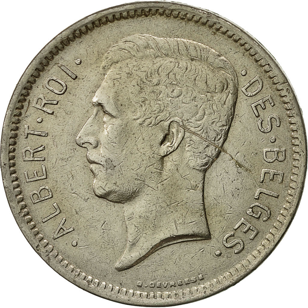 Coin, Belgium, 5 Francs, 5 Frank, 1931, EF(40-45), Nickel, KM:97.1