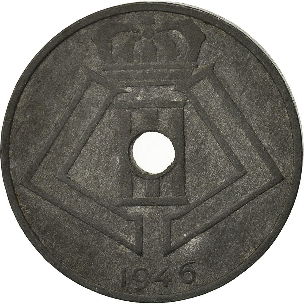 Moneda, Bélgica, 25 Centimes, 1946, MBC, Cinc, KM:131