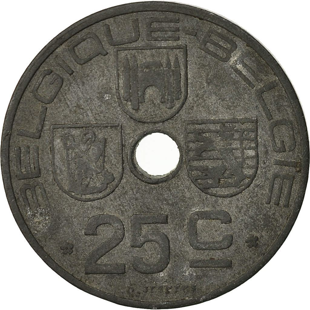 Moneda, Bélgica, 25 Centimes, 1946, MBC, Cinc, KM:131