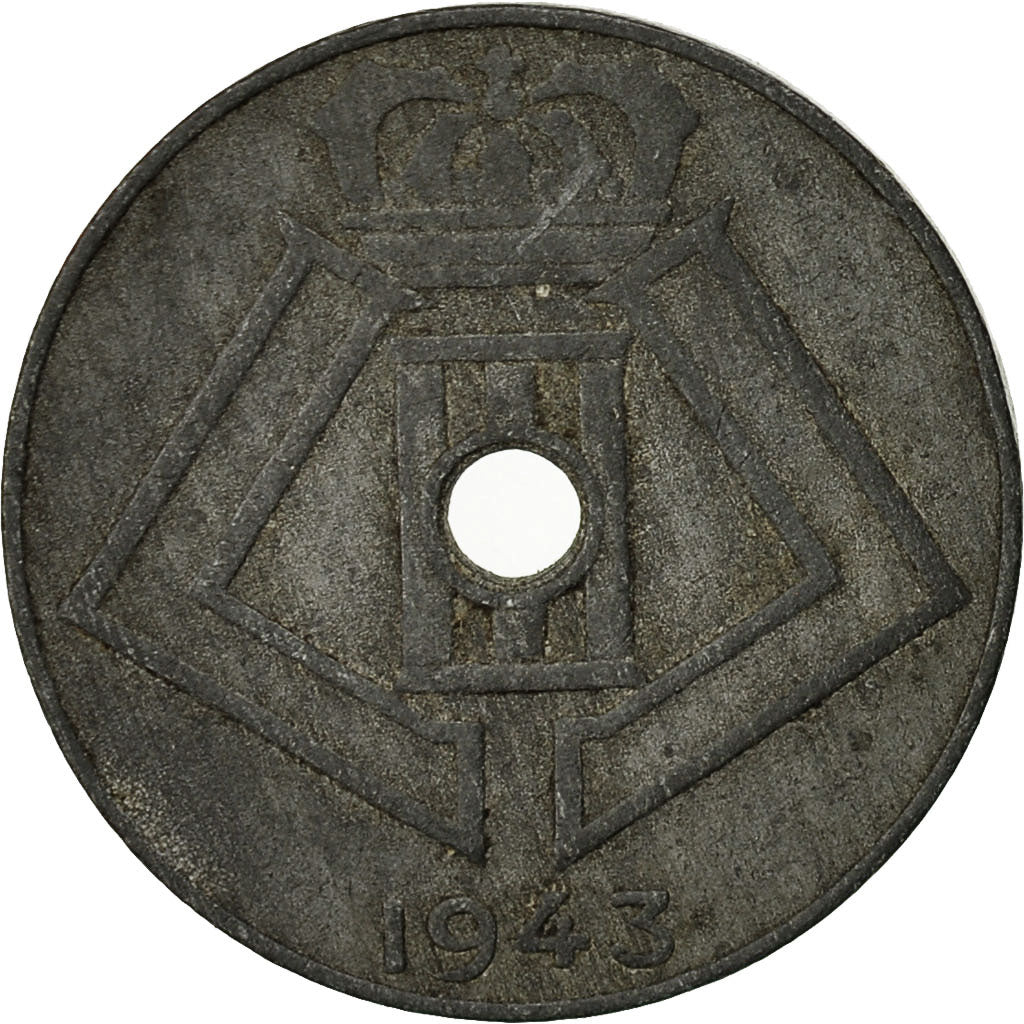Moneta, Belgio, 10 Centimes, 1943, BB, Zinco, KM:125