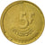 Moneda, Bélgica, 5 Francs, 5 Frank, 1987, MBC, Brass Or Aluminum-Bronze, KM:163