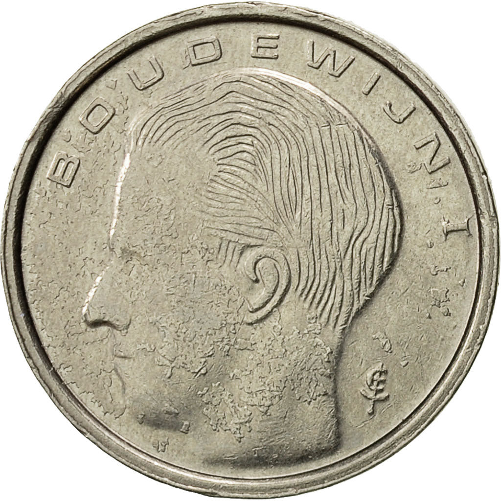 Coin, Belgium, Franc, 1990, EF(40-45), Nickel Plated Iron, KM:171