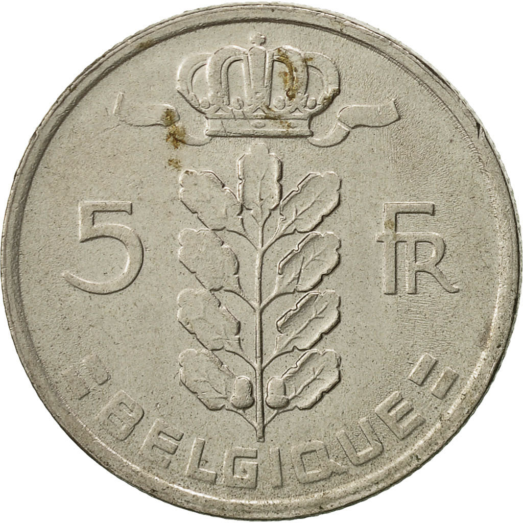 Münze, Belgien, 5 Francs, 5 Frank, 1978, S, Copper-nickel, KM:134.1