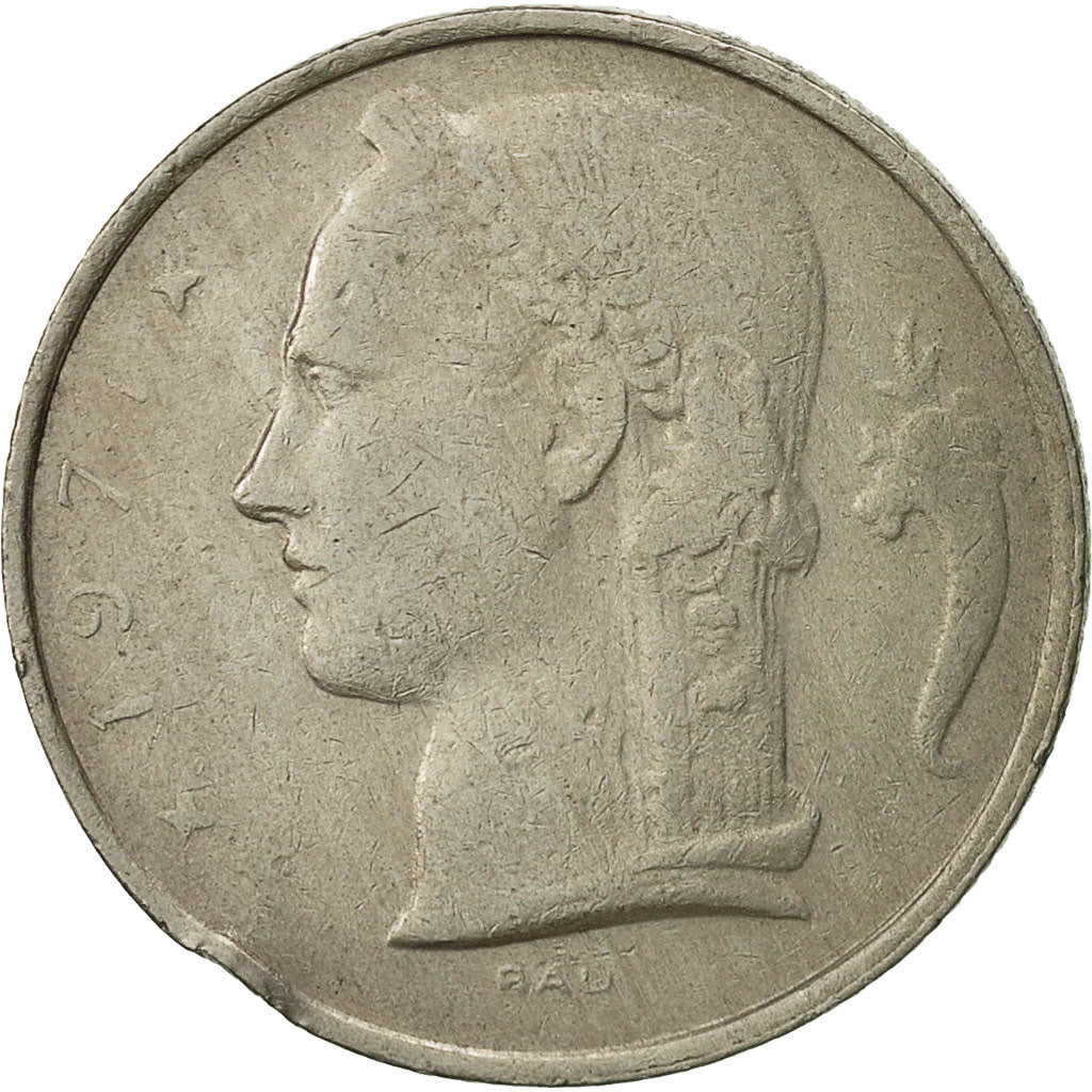 Münze, Belgien, 5 Francs, 5 Frank, 1971, S, Copper-nickel, KM:134.1