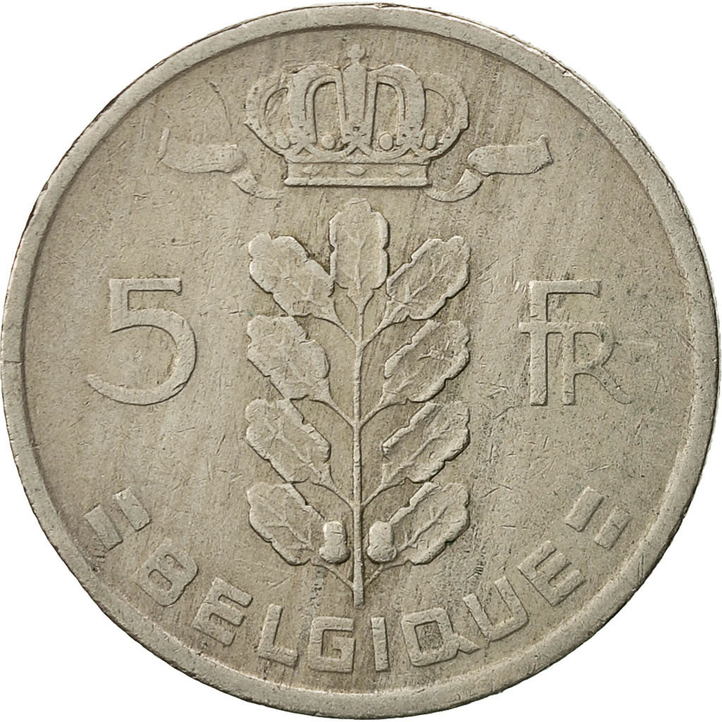 Münze, Belgien, 5 Francs, 5 Frank, 1971, S, Copper-nickel, KM:134.1