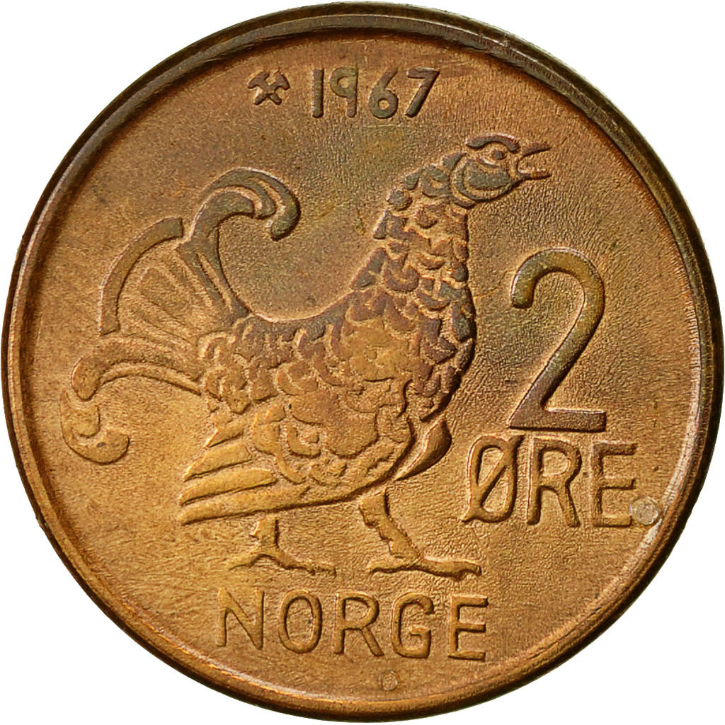 Monnaie, Norvège, Olav V, 2 Öre, 1967, TTB, Bronze, KM:410