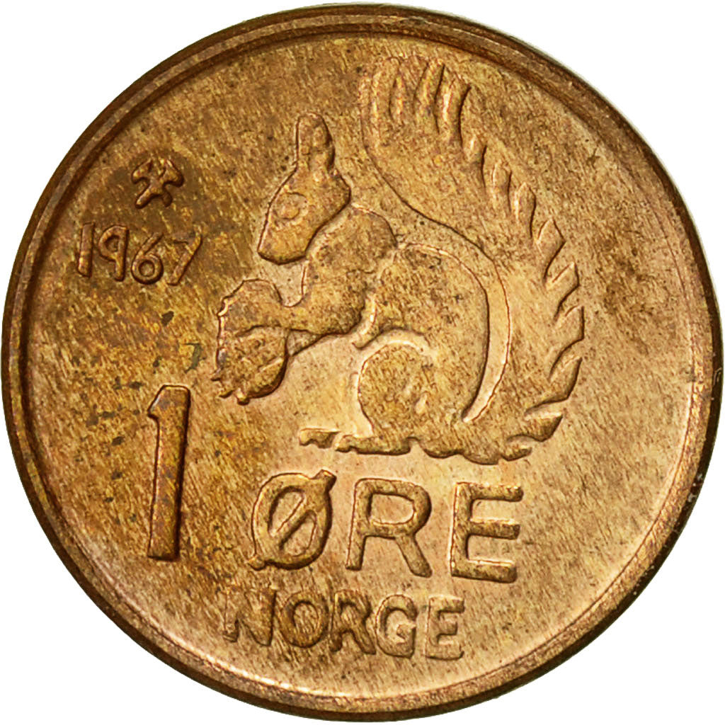 Monnaie, Norvège, Olav V, Ore, 1967, TTB, Bronze, KM:403