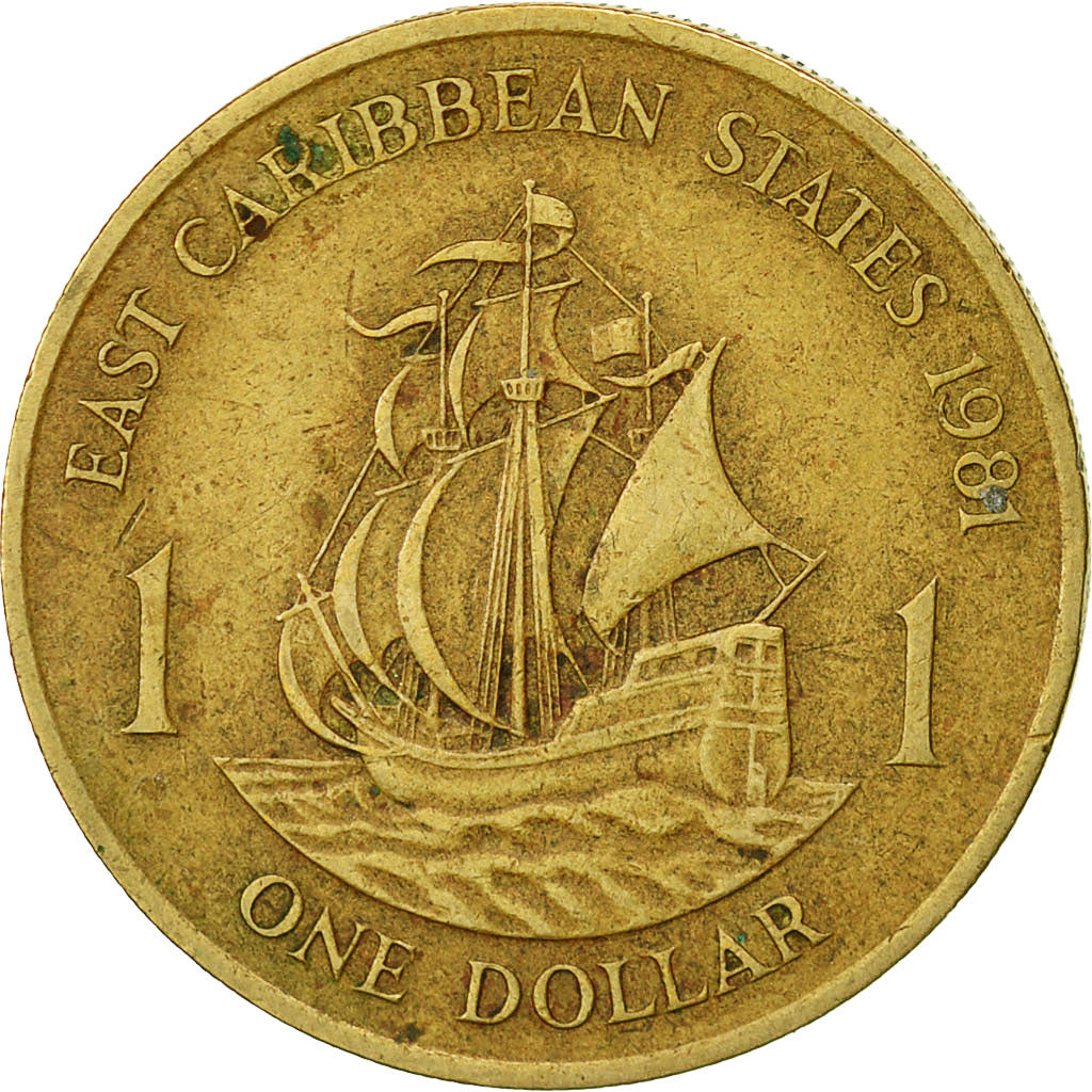 Coin, East Caribbean States, Elizabeth II, Dollar, 1981, EF(40-45)