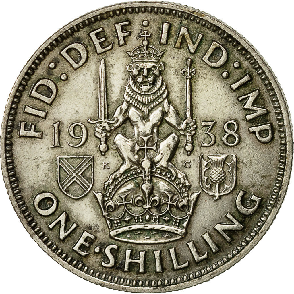 Coin, Great Britain, George VI, Shilling, 1938, EF(40-45), Silver, KM:853