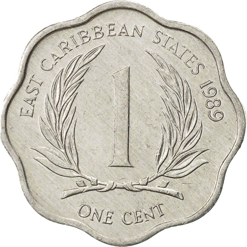 Monnaie, Etats des caraibes orientales, Elizabeth II, Cent, 1989, TTB
