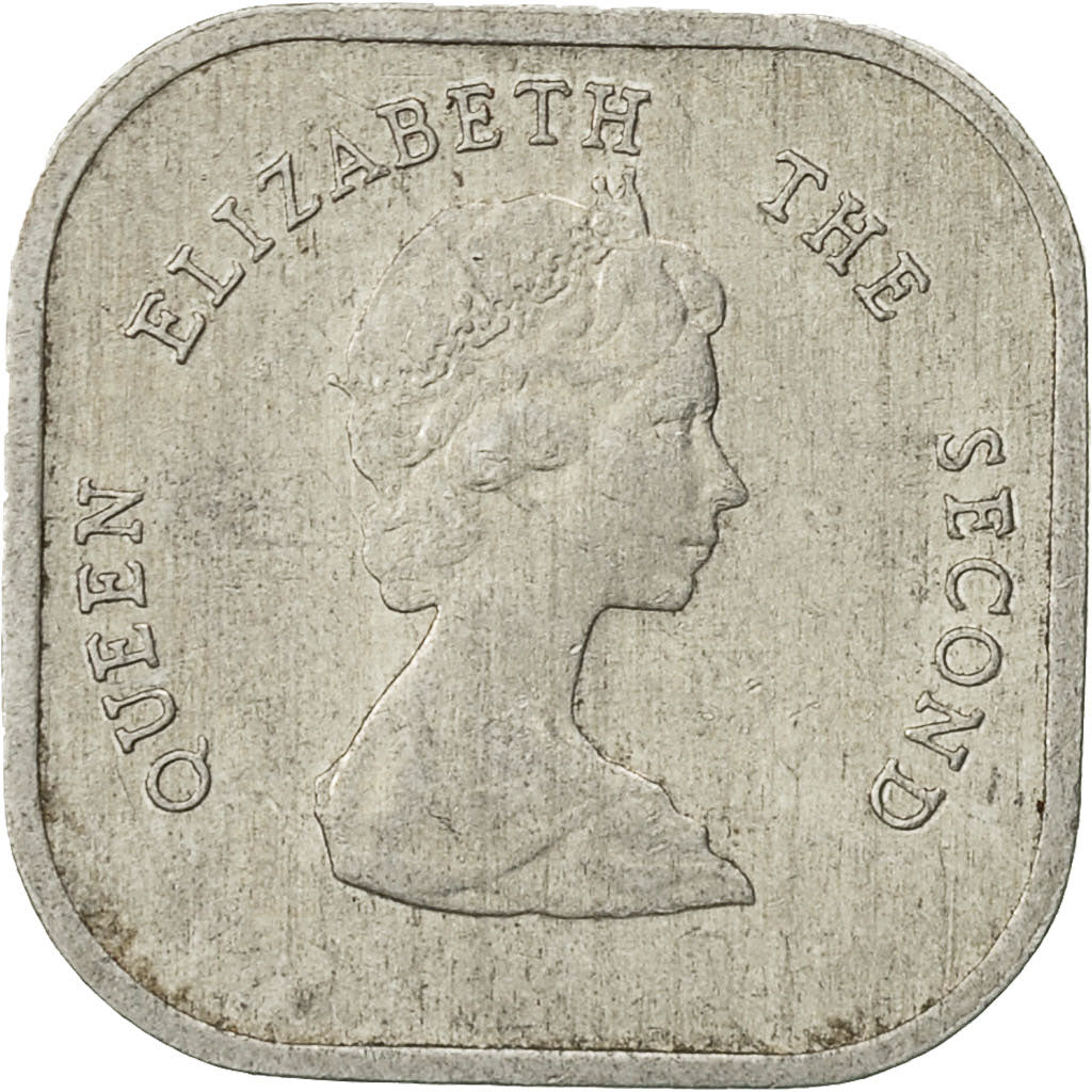 Coin, East Caribbean States, Elizabeth II, 2 Cents, 1987, EF(40-45), Aluminum