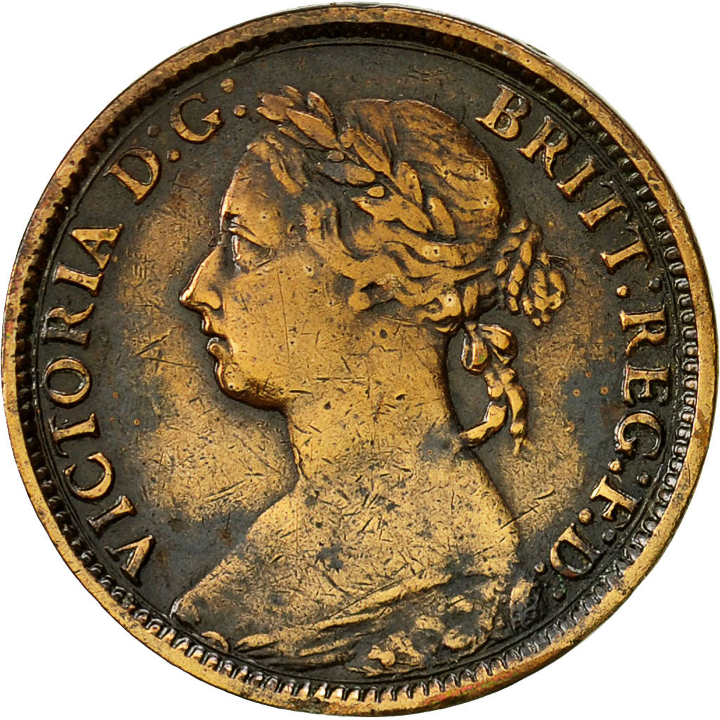 Coin, Great Britain, Victoria, Farthing, 1891, VF(20-25), Bronze, KM:753