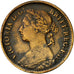 Coin, Great Britain, Victoria, Farthing, 1891, VF(20-25), Bronze, KM:753
