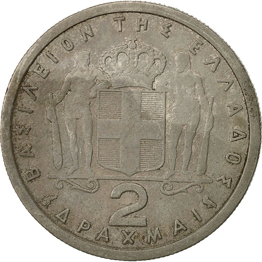 Munten, Griekenland, Paul I, 2 Drachmai, 1962, FR, Copper-nickel, KM:82