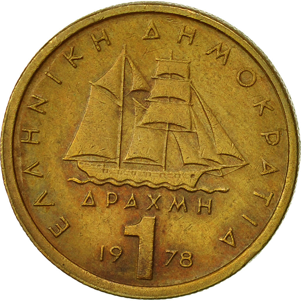 Munten, Griekenland, Drachma, 1978, FR, Nickel-brass, KM:116