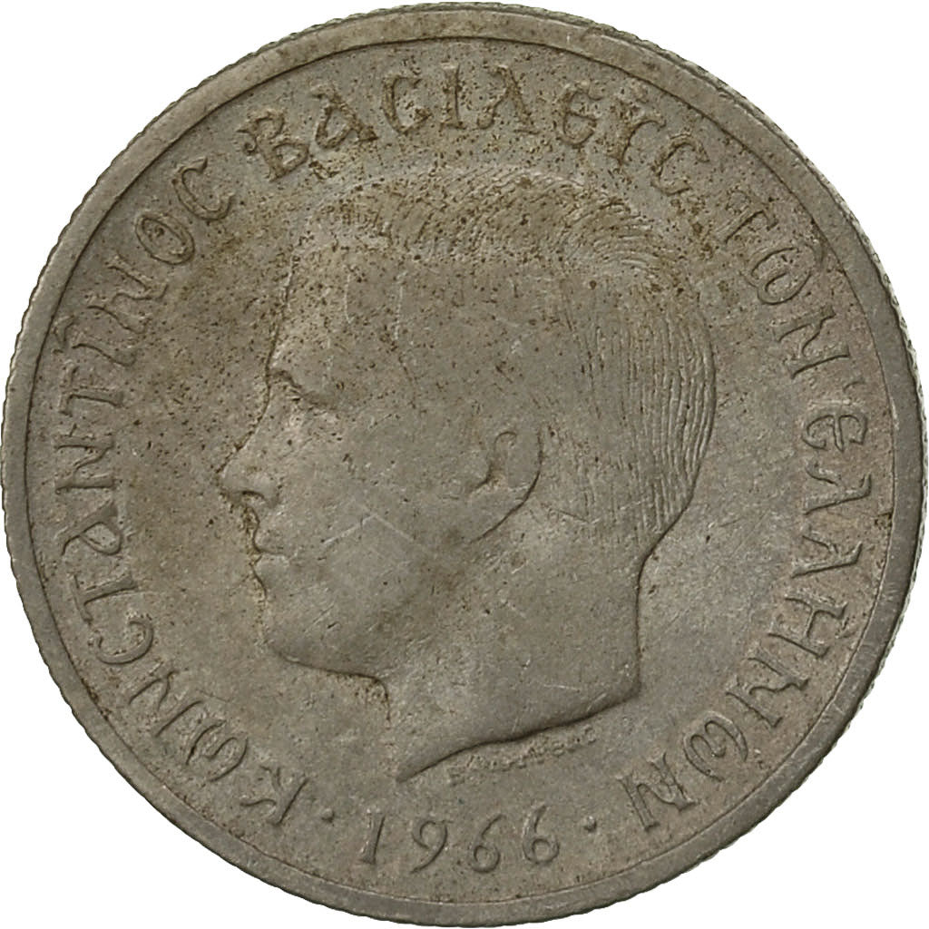 Munten, Griekenland, Constantine II, 50 Lepta, 1966, FR, Copper-nickel, KM:88