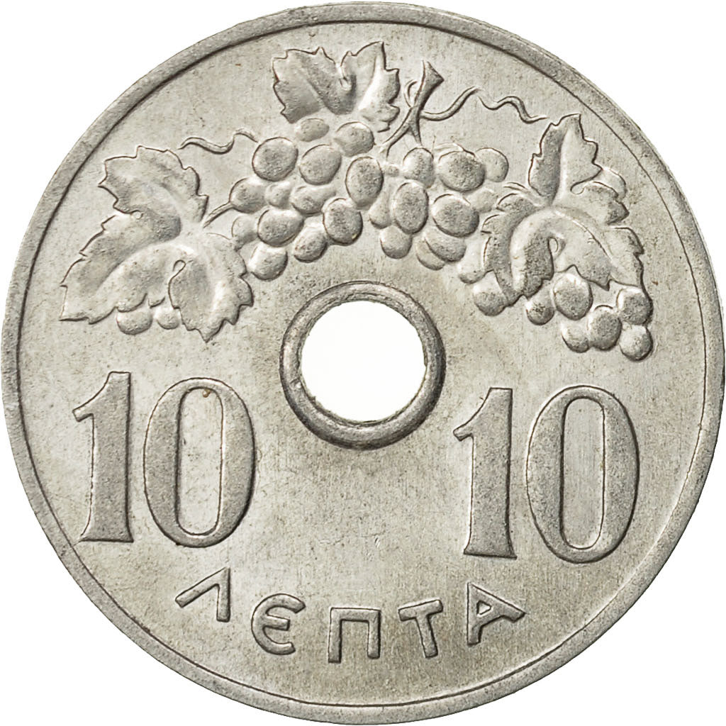Munten, Griekenland, 10 Lepta, 1969, ZF, Aluminium, KM:78