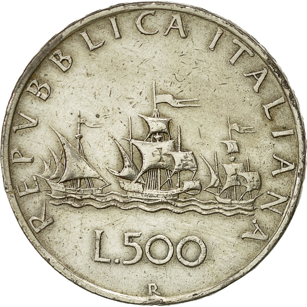 Coin, Italy, 500 Lire, 1960, Rome, VF(20-25), Silver, KM:98