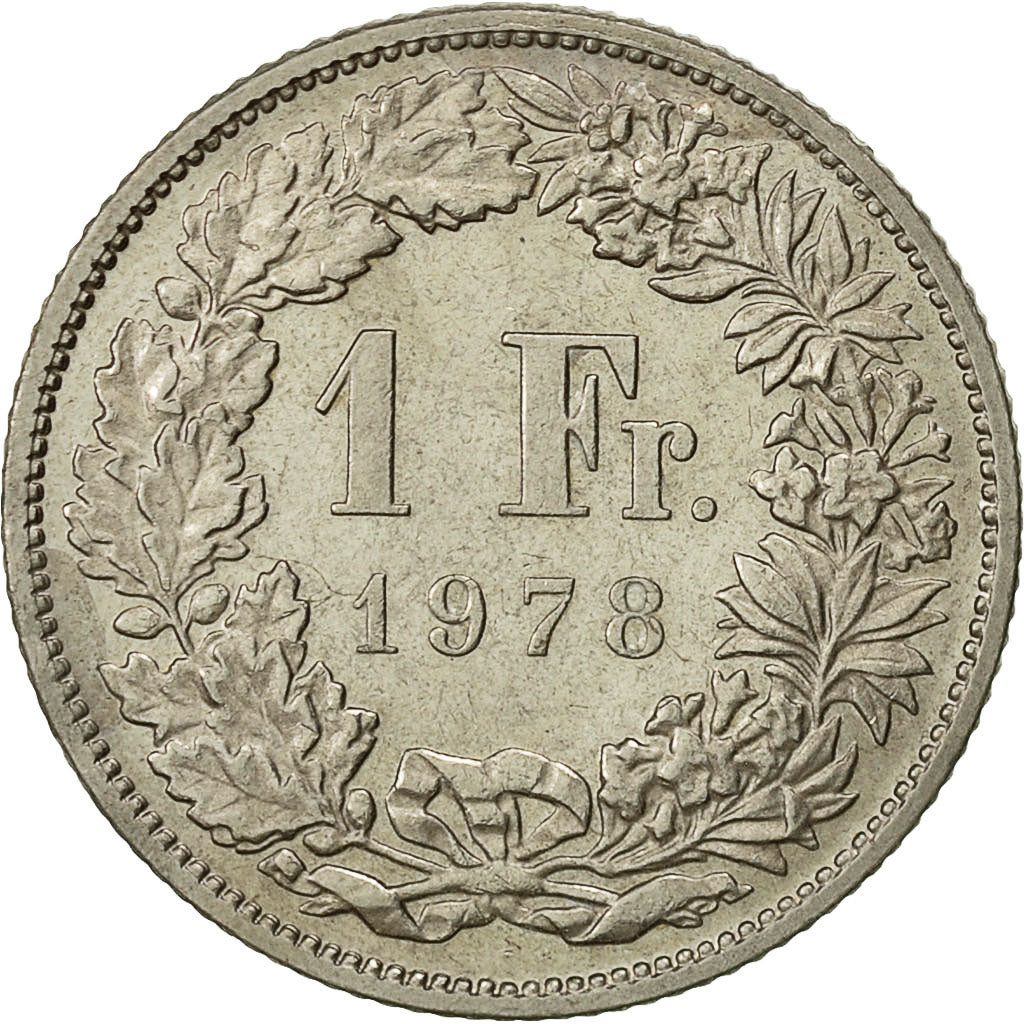 Münze, Schweiz, Franc, 1978, Bern, SS, Copper-nickel, KM:24a.1