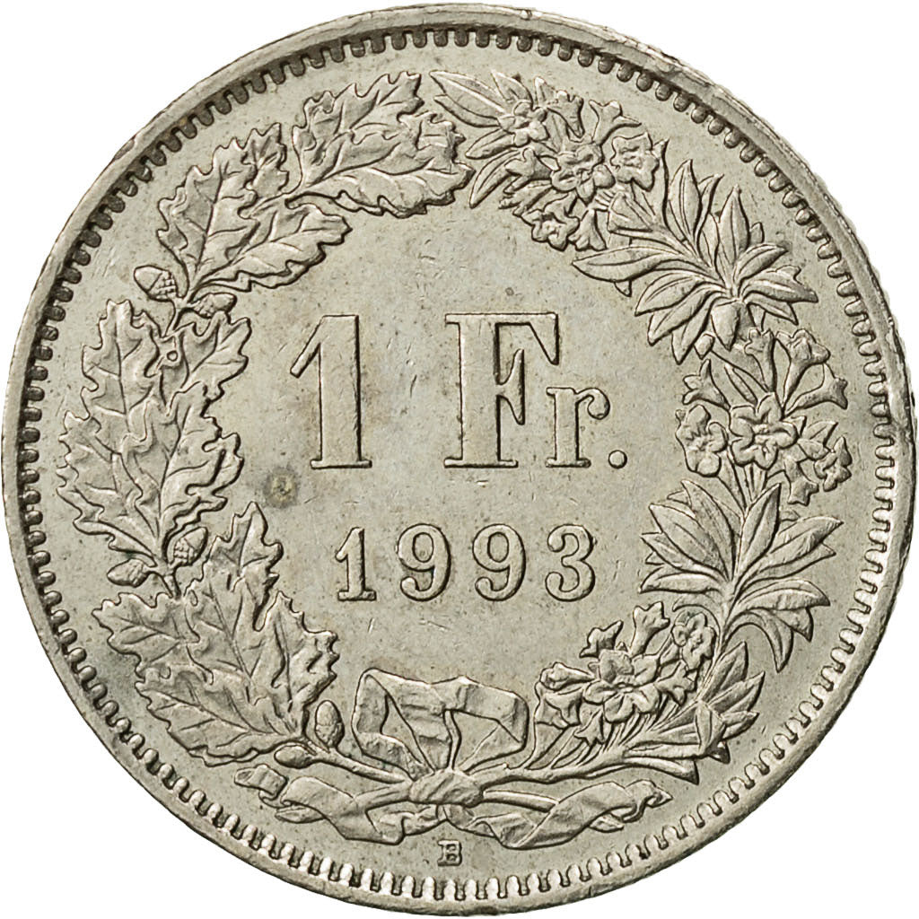 Moneda, Suiza, Franc, 1993, Bern, MBC, Cobre - níquel, KM:24a.3