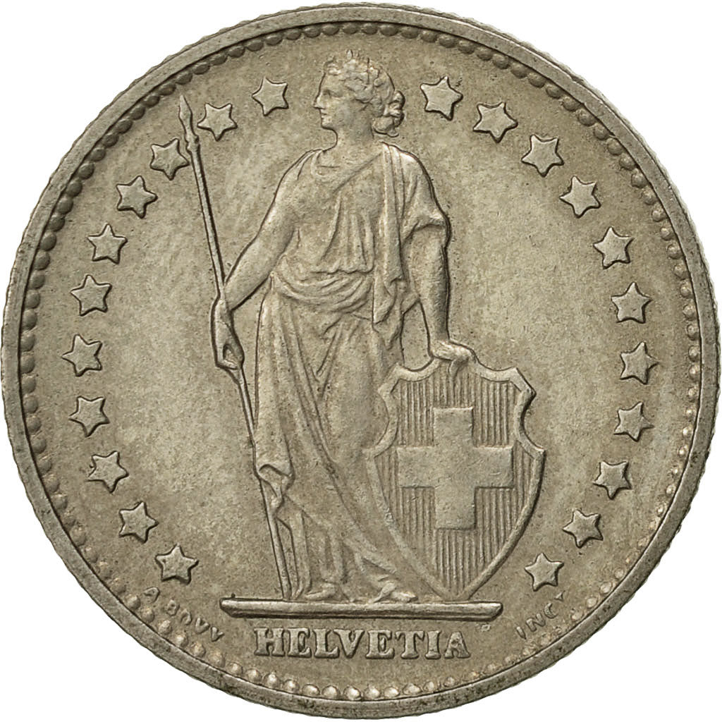 Moneda, Suiza, Franc, 1971, Bern, MBC, Cobre - níquel, KM:24a.1
