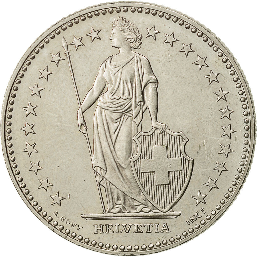 Moneta, Svizzera, 2 Francs, 1994, Bern, BB, Rame-nichel, KM:21a.3