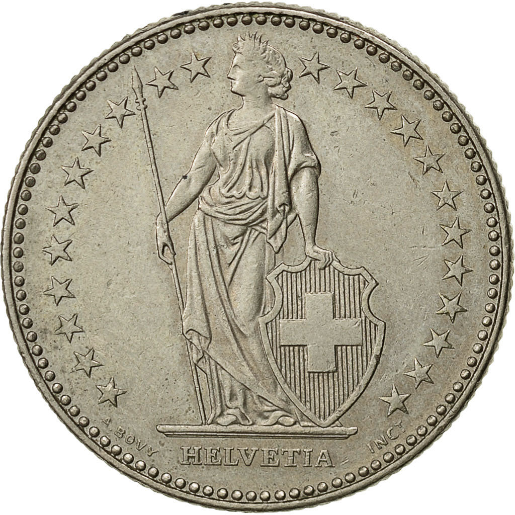 Moneta, Svizzera, 2 Francs, 1987, Bern, BB, Rame-nichel, KM:21a.3