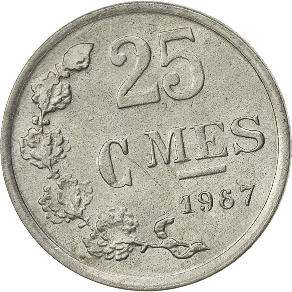 Münze, Luxemburg, Jean, 25 Centimes, 1967, SS, Aluminium, KM:45a.1
