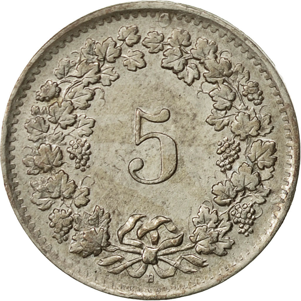 Moneta, Svizzera, 5 Rappen, 1964, Bern, BB, Rame-nichel, KM:26