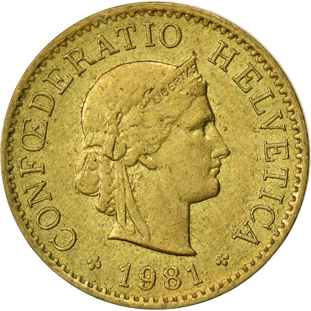 Moneta, Szwajcaria, 5 Rappen, 1981, Bern, EF(40-45), Aluminium-Brąz, KM:26c