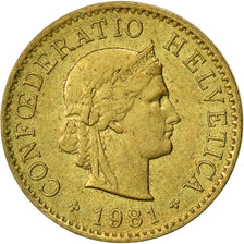 Moneta, Szwajcaria, 5 Rappen, 1981, Bern, EF(40-45), Aluminium-Brąz, KM:26c