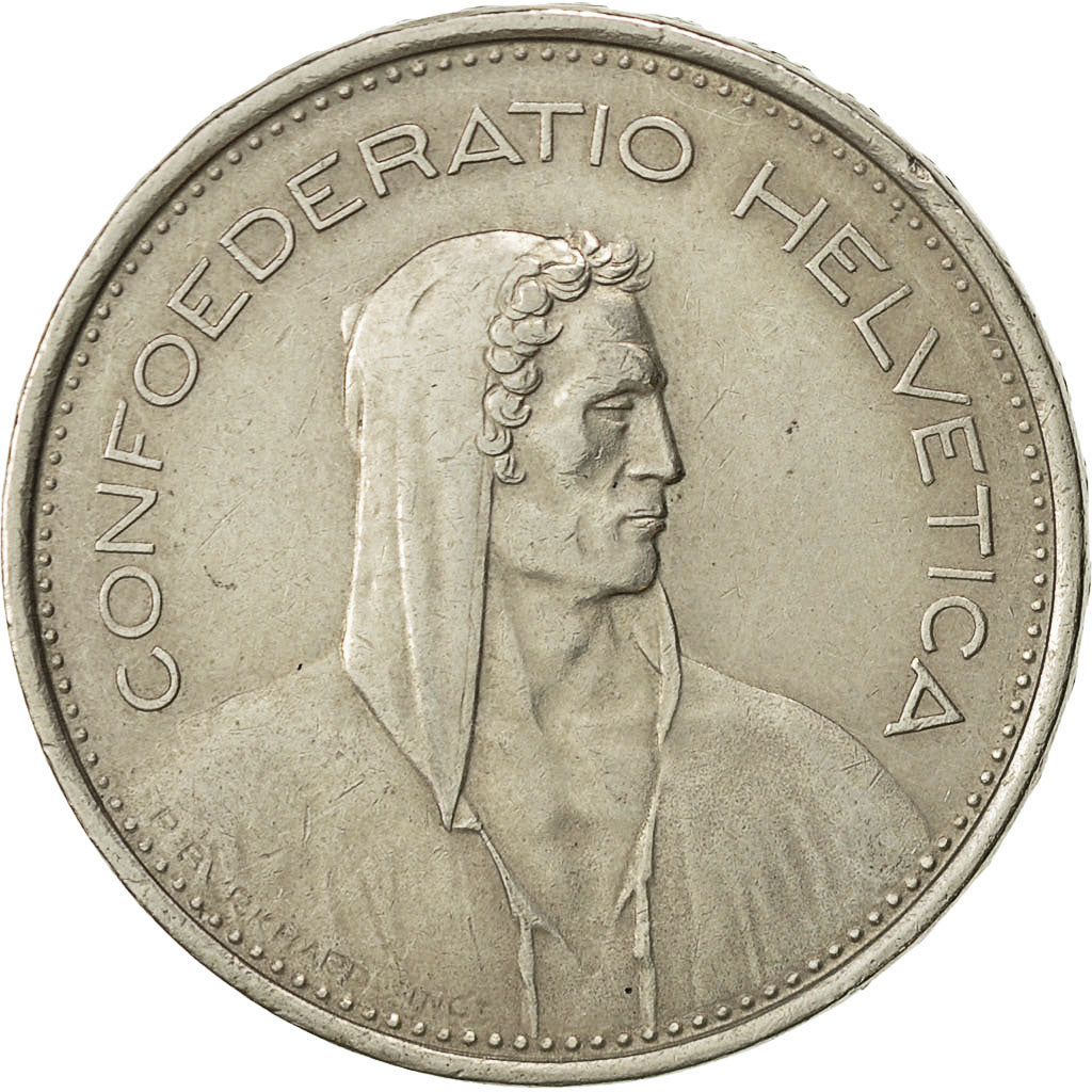 Coin, Switzerland, 5 Francs, 1968, Bern, EF(40-45), Copper-nickel, KM:40a.1
