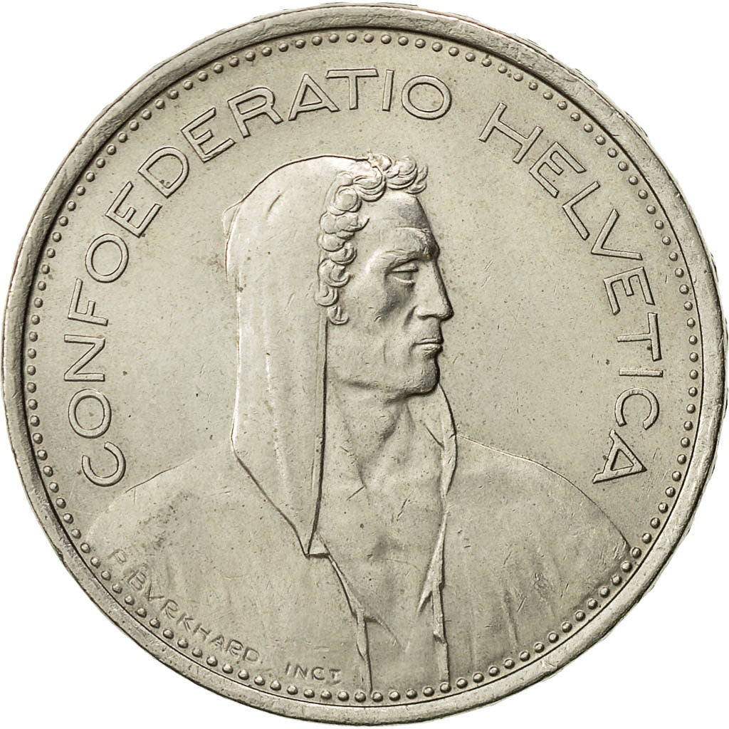 Coin, Switzerland, 5 Francs, 1968, Bern, EF(40-45), Copper-nickel, KM:40a.1