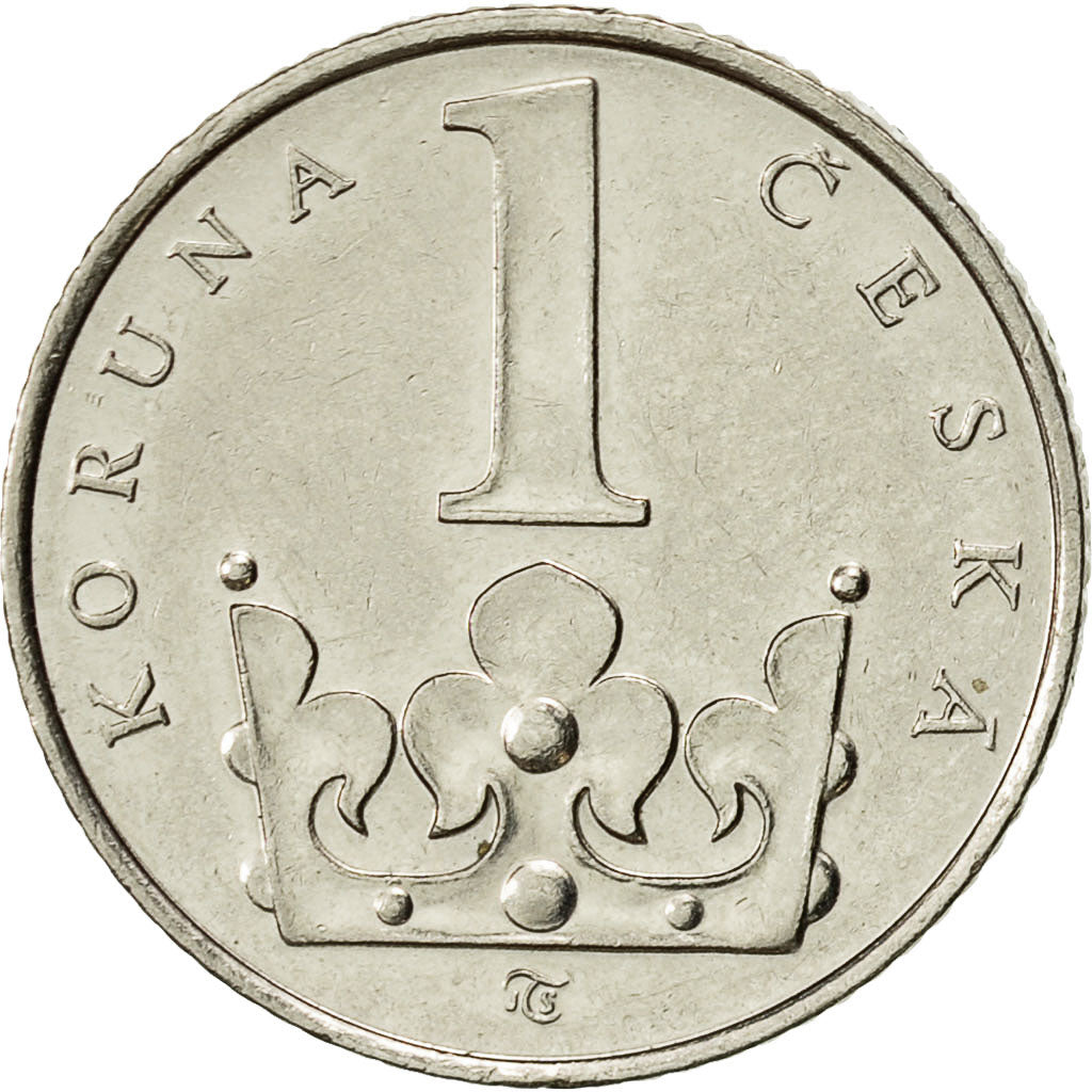 Münze, Tschechische Republik, Koruna, 1995, SS+, Nickel plated steel, KM:7