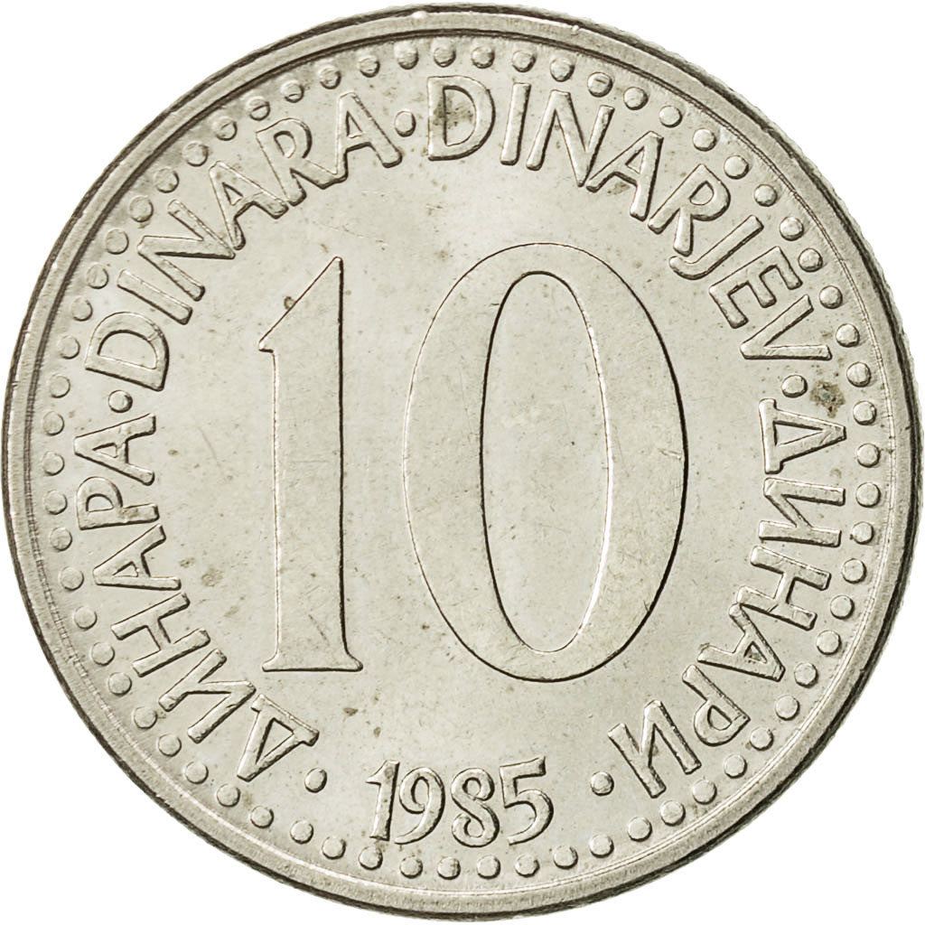 Monnaie, Yougoslavie, 10 Dinara, 1985, TTB+, Copper-nickel, KM:89