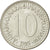 Moneda, Yugoslavia, 10 Dinara, 1985, MBC+, Cobre - níquel, KM:89