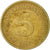 Moneta, Jugosławia, 5 Dinara, 1983, VF(20-25), Mosiądz niklowy, KM:88