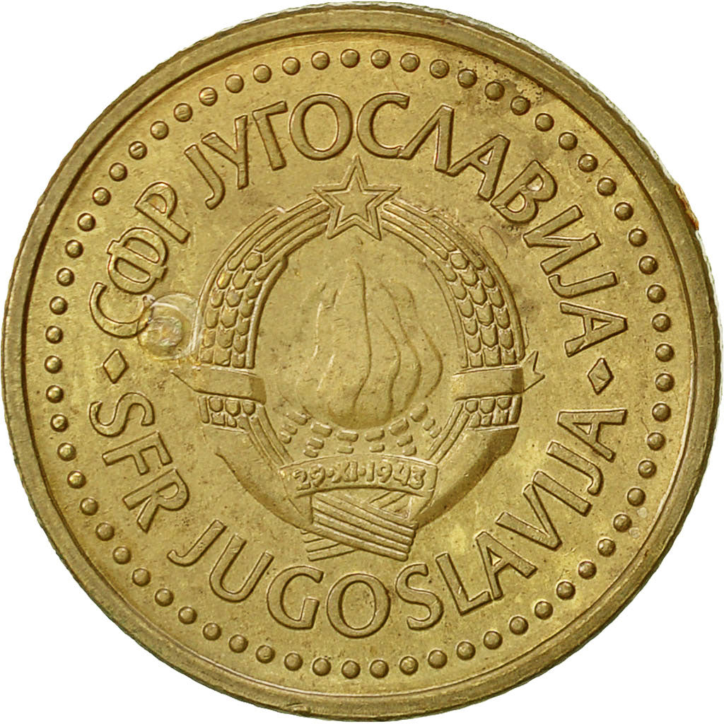 Coin, Yugoslavia, Dinar, 1985, EF(40-45), Nickel-brass, KM:86