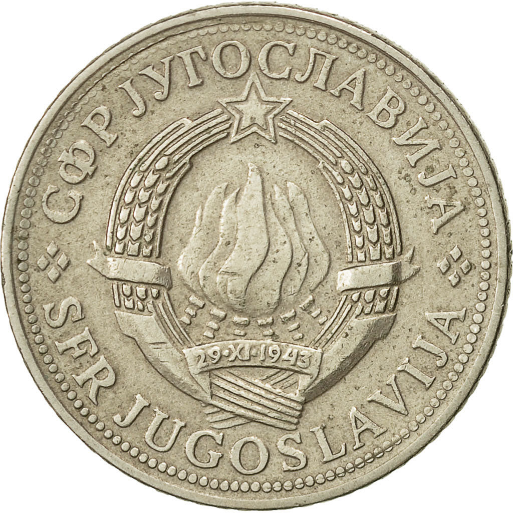 Moneda, Yugoslavia, 2 Dinara, 1980, MBC, Cobre - níquel - cinc, KM:57
