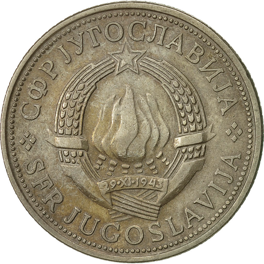 Monnaie, Yougoslavie, 5 Dinara, 1975, TTB, Copper-Nickel-Zinc, KM:58