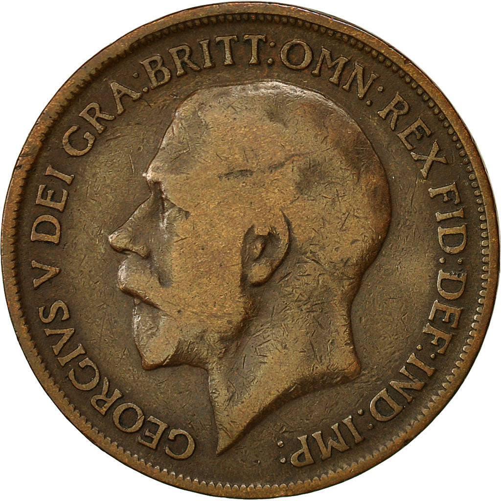 Monnaie, Grande-Bretagne, George V, Penny, 1915, TB, Bronze, KM:810