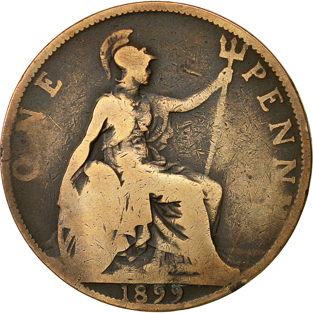 Coin, Great Britain, Victoria, Penny, 1899, VF(20-25), Bronze, KM:790