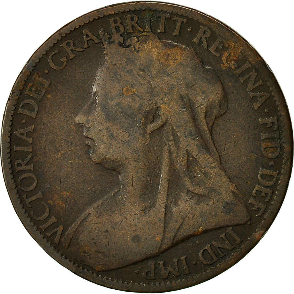 Moneda, Gran Bretaña, Victoria, Penny, 1900, BC, Bronce, KM:790