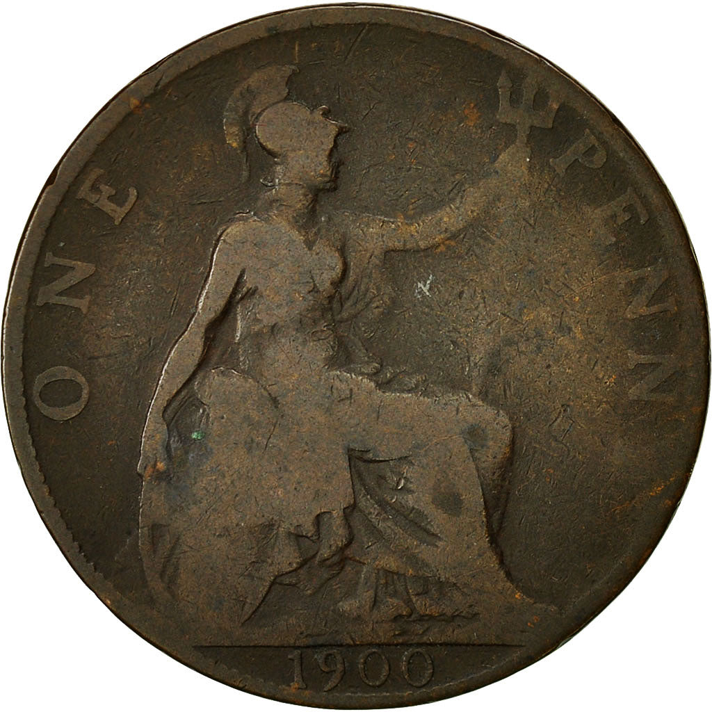 Moneda, Gran Bretaña, Victoria, Penny, 1900, BC, Bronce, KM:790
