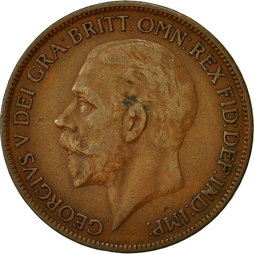Monnaie, Grande-Bretagne, George V, Penny, 1927, TTB, Bronze, KM:826