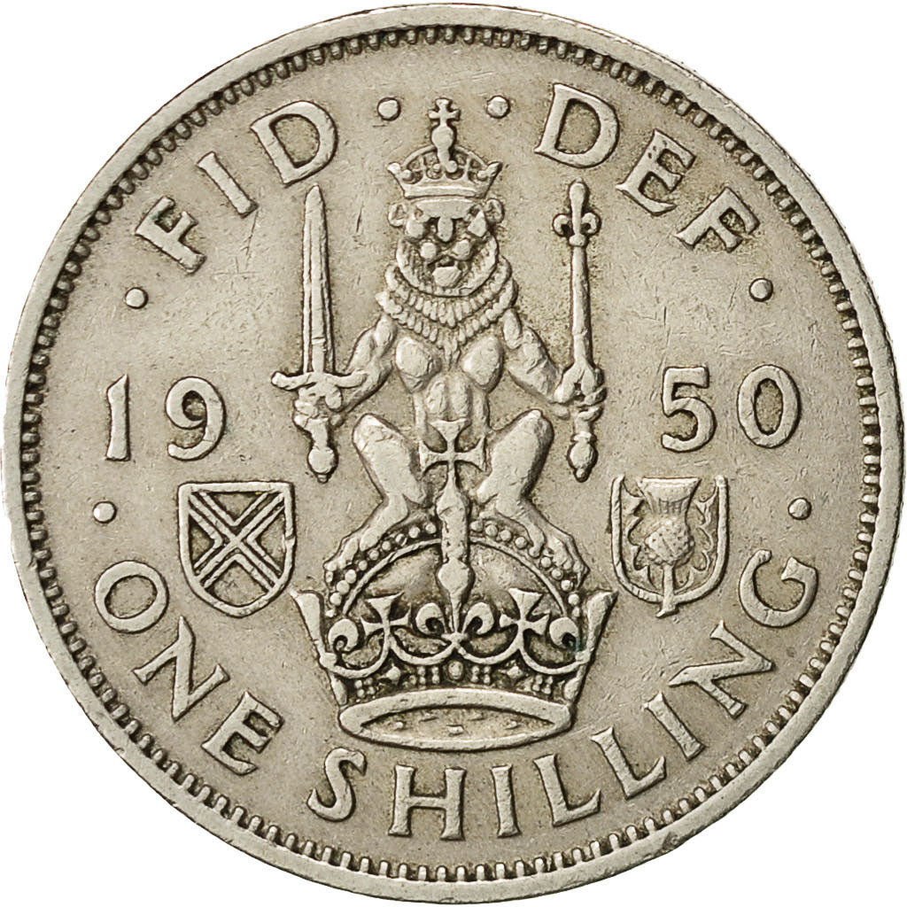 Münze, Großbritannien, George VI, Shilling, 1950, SS, Copper-nickel, KM:877