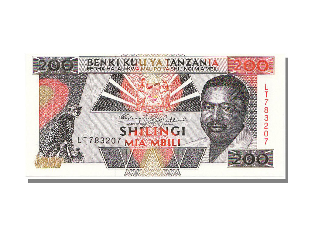 Banknote, Tanzania, 200 Shilingi, 1993, UNC(65-70)