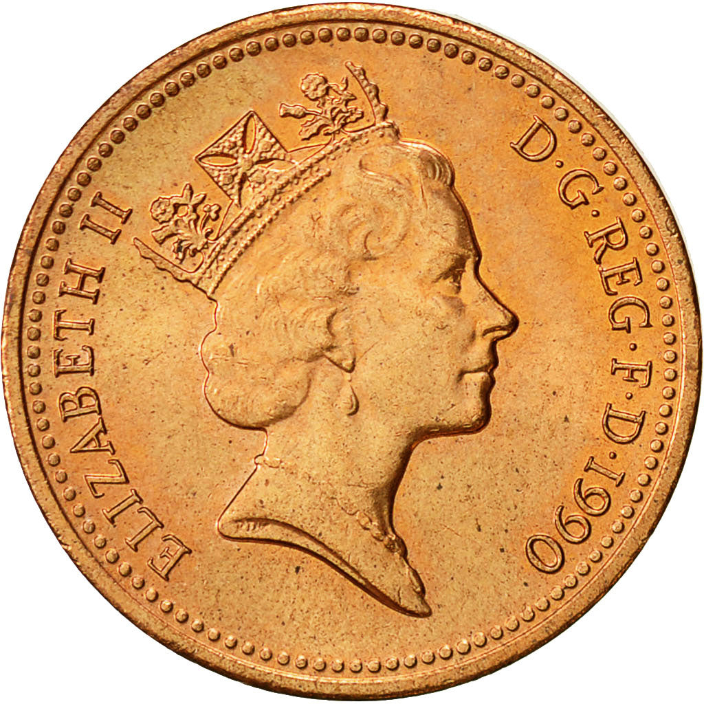 Moneta, Gran Bretagna, Elizabeth II, Penny, 1990, SPL, Bronzo, KM:935