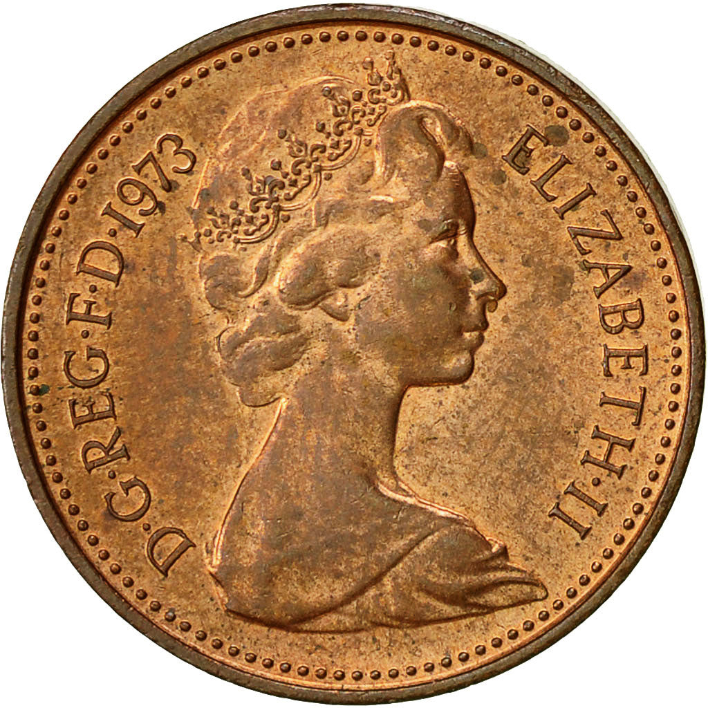 Moneta, Gran Bretagna, Elizabeth II, New Penny, 1973, SPL-, Bronzo, KM:915